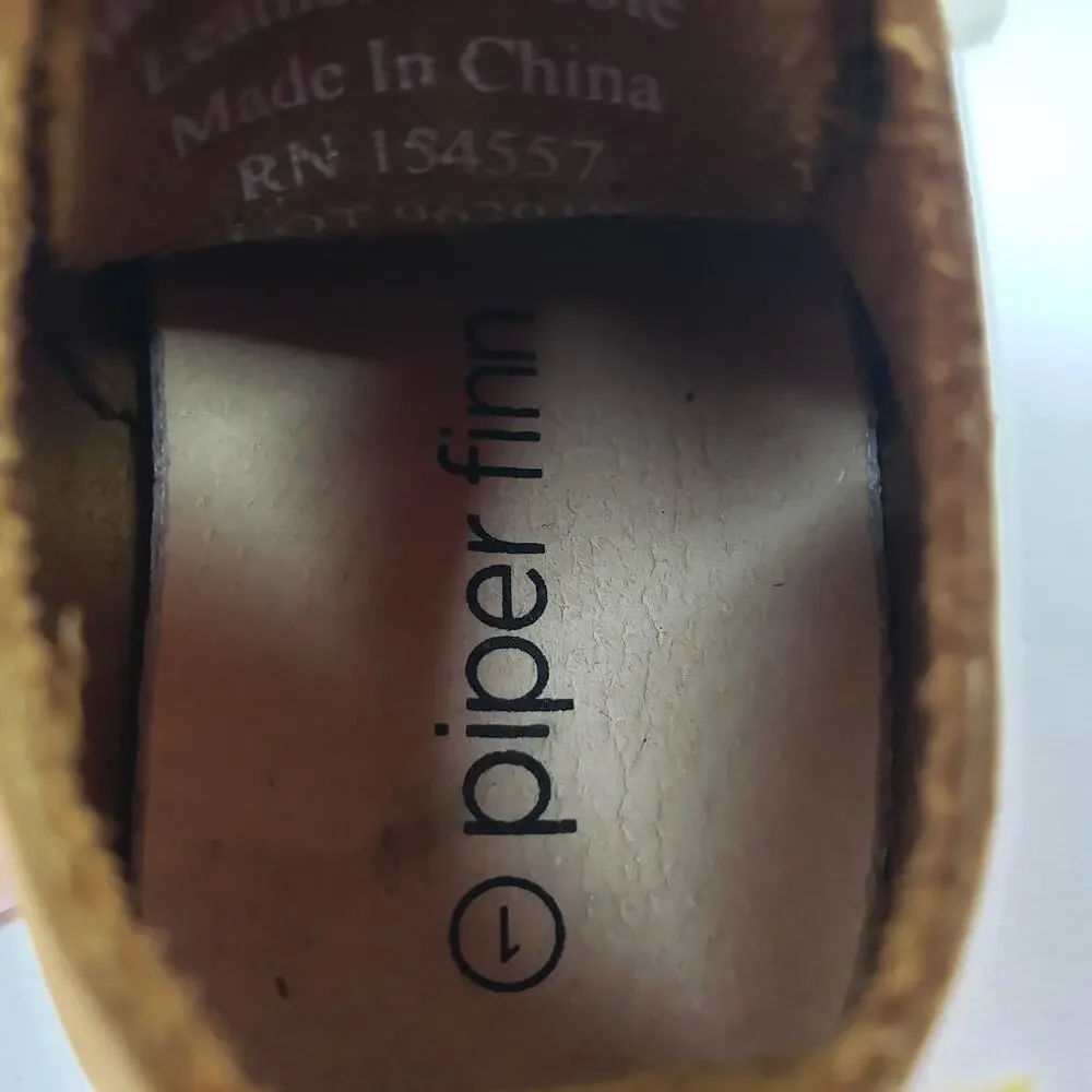 Piper Finn Baby Infant Size 1 Brown Leather Lace Up Bootie Shoes